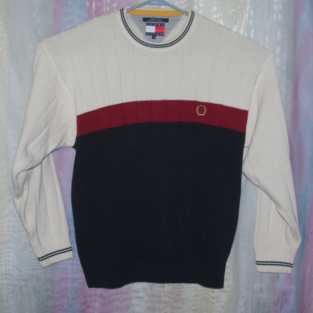 Vintage 90's Tommy Hilfiger Men's Heavy Sweater XL
